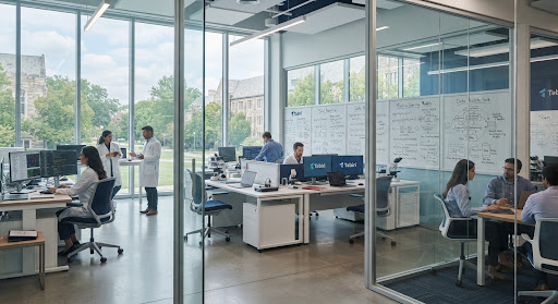 Modern research laboratory representing Tabiri's academic and engineering roots